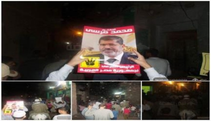ليلية ثورية جديدة لثوار العياط و صور الرئيس مرسي تتصدر المسيرة