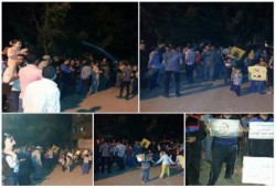 وقفة لآهالي بهبيت الحجر بالغربية ضد الانقلاب العسكري