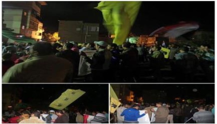 دمياط: ثوار البصارطة يحتفلون بأحد أبناء القرية المحررين من سجون الانقلاب