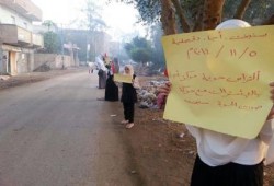 ‏الدقهلية‬ : سلسلة بشرية رافضة للحكم العسكرى بقرية "سنبخت"