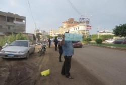 سلسلة بشرية لطلاب ضد الانقلاب بدمياط