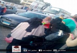 سيارة ملاكي تدهس إحدى طالبات الأزهر أمام الجامعة