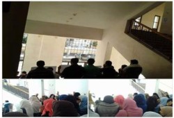 مسيرة لطلاب ضد الانقلاب بطب الازهر بدمياط الجديدة