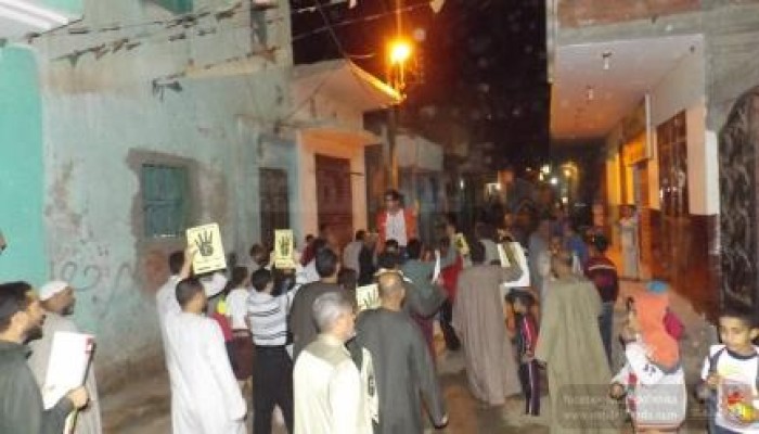 " دعم الشرعية بالعياط" يتظاهر رفضًا لـتهجير أهالي سيناء