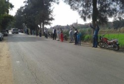 الغربية: سلسلة بشرية على طريق الجعفرية كفر الحاج داود