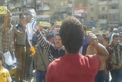 شباب بورسعيد يحرقون العلم الصهيوني في وقفة حاشدة