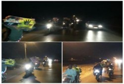 مسيرة مسائية بالدراجات البخارية بمركز بنى سويف رفضا لجرائم العسكر