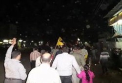 مسيرة ليلية حاشدة لثوار دمياط بقرية الخياطة