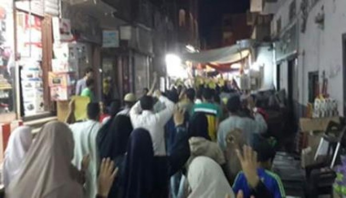 مسيرة بالصف تطالب بالإفراج عن المعتقلين