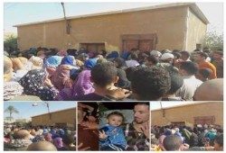 بالصور.. الأهالي أمام مشرحة مستشفى ميت الميمون لاستلام جثمان الشهيد عبد الله راضي