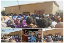 بالصور.. الأهالي أمام مشرحة مستشفى ميت الميمون لاستلام جثمان الشهيد عبد الله راضي