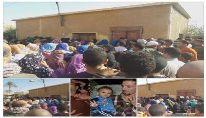 بالصور.. الأهالي أمام مشرحة مستشفى ميت الميمون لاستلام جثمان الشهيد عبد الله راضي