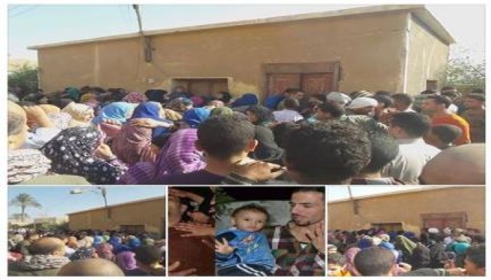 بالصور.. الأهالي أمام مشرحة مستشفى ميت الميمون لاستلام جثمان الشهيد عبد الله راضي