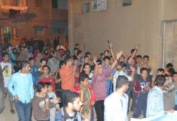 طلاب ضد الانقلاب تتظاهر بالكاشف في دمياط