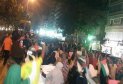 بالصور.. طلاب وطالبات الأزهر ينظمون فاعلية مسائية حاشدة بالسابع تدشينا لحملة ‫‏أقصي وأزهر