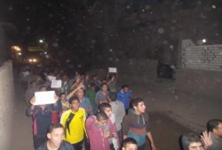 أهالي ‫‏الصف‬ ينظمون مسيرة ليلية مطالبه بالافراج عن المعتقلين