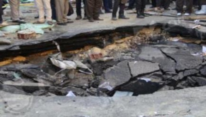 هبوط أرضي بسوق بركة بالمحلة وإخلاء 5 منازل