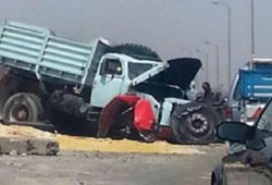 قتلي وجرحي في تصادم 10 سيارات بنفق "موت" بني سويف