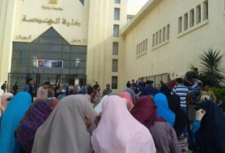 طلاب ضد الانقلاب بهندسة طنطا ينظمون وقفة  للإقراج عن زملائهم المعتقلين