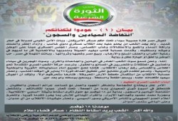 بيان (1) عودوا لثكناتكم "انتفاضة الميادين والسجون"