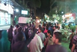 بالصور . .أولتراس نهضاوي وربعاوي يتحدون أمن الانقلاب بمسيرات في وسط حلوان