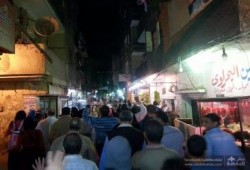 " ثوار أحرار هنكمل المشوار " هتاف ثوار المنيب من أمام ساقية مكي