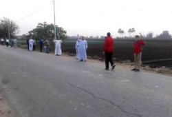 الدقهلية: سلسلة بشرية على طريق أجا - ميت دمسيس لأولتراس نهضاوى