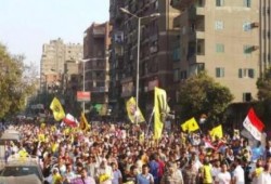 مسيرة في المهندسين بالجيزة تنديدًا بالانقلاب العسكري