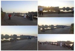 الغربية: سلسلة بشرية مناهضة للانقلاب بالسنطة (صور)