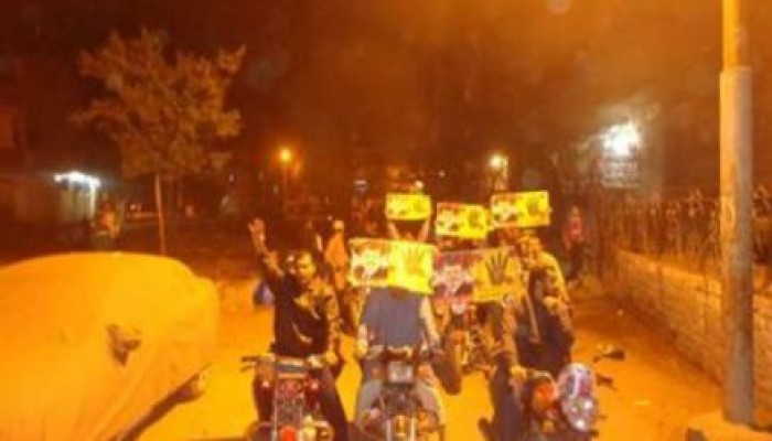 مسيرة بالدرجات النارية ببنى سويف تحشد لانتفاضة السجون والميادين