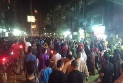 مسيرة حاشدة تجوب ميدان الألف مسكن وتهتف: «الشعب يريد إسقاط النظام»