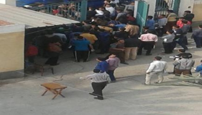 بالصور .. قوات أمن الإنقلاب بدمياط تحاصر كلية الدراسات الاسلامية عقب مسيرة بالكلية