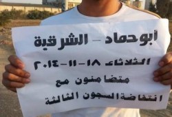 الشرقية: سلاسل بشرية بابوحماد ضمن فاعليات انتفاضة السجون الثالثة