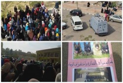 طالبات ضد الانقلاب أزهر القاهرة ينظمن وقفة في نفس مكان سحل الطالبه المنتقبه علي يد الأمن