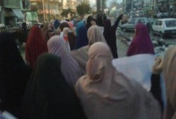 دمياط: مسيرة لنساء ضد الانقلاب تضامنا مع المعتقلين فى انتفاضة السجون الثالثة