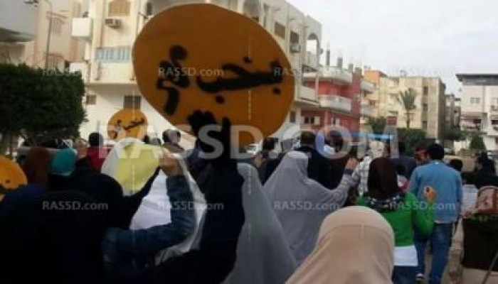 مسيرة بدمياط الجديدة تضامنًا مع المعتقلين في انتفاضة السجون