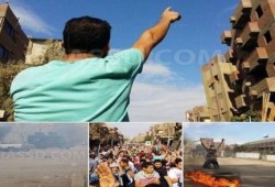 قوات الأمن تعتدي علي مسيرة مناهضة للانقلاب بالبدرشين