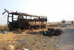 نحس السيسى: إصابة 3 مجندين في انفجار حافلة بالعريش