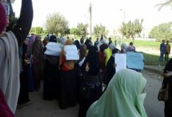 الدقهلية: وقفة لطالبات تفهنا الاشراف ضد الانقلاب بجامعة الأزهر