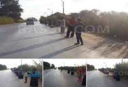 سلسلة بشرية لأهالي ببا ب‏بني سويف للدعوة لانتفاضة 28 نوفمبر