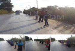 سلسلة بشرية لأهالي ببا ب‏بني سويف للدعوة لانتفاضة 28 نوفمبر