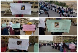 بالصور .. طالبات أزهر القاهرة ينظمن سلسلة بشرية للمطالبة بالإفراج عن الطالبات المعتقلات