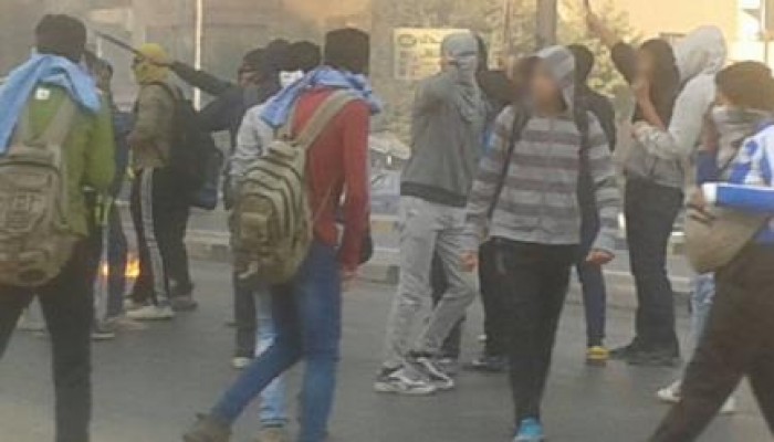 بالصور : طلاب مدارس ضد الانقلاب بمدينة نصر ينظمون فاعلية أمام"طلعت الأزهري"ويقطعون الطريق