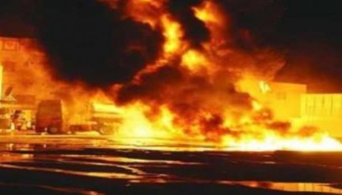 احتراق لوحة توزيع الكهرباء ببرج بالزقازيق