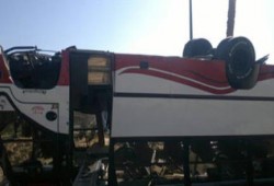 مصرع وإصابة 19 شخصًا فى انقلاب أتوبيس نقل عام بمدينة الصف