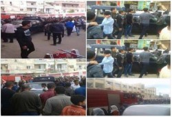 بالصور ..  قوات الأمن تخلى إحدى مدارس أبوحمص بحجه وجود قنبله بسيارة مجاورة