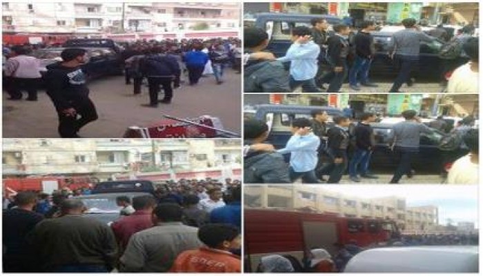 بالصور ..  قوات الأمن تخلى إحدى مدارس أبوحمص بحجه وجود قنبله بسيارة مجاورة