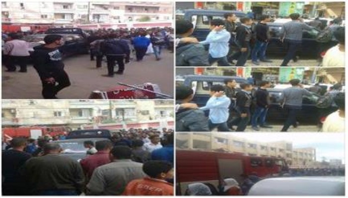 بالصور ..  قوات الأمن تخلى إحدى مدارس أبوحمص بحجه وجود قنبله بسيارة مجاورة