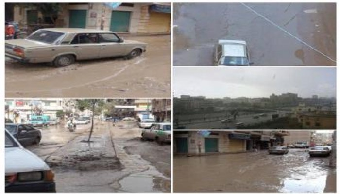 البحيرة: الأمطار تكشف فساد حكومة الانقلاب في رصف وترقيع شوارع دمنهور