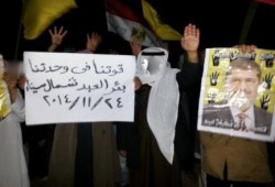 وقفة ليلية لرافضى الانقلاب ببئرالعبد ضمن اسبوع قوتنا فى وحدتنا